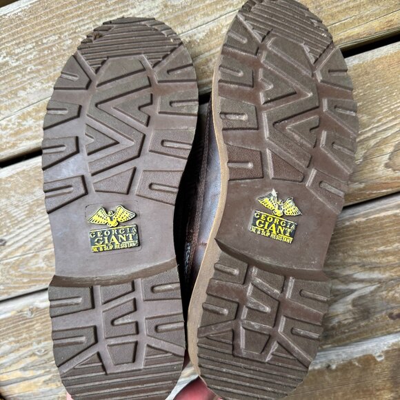 Georgia Boot Brown Leather and Blue Print Romeo Shoe GB00460 in Women's 10M - Picture 11 of 11